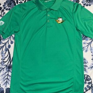 Green Polo Shirt with Duck Logo